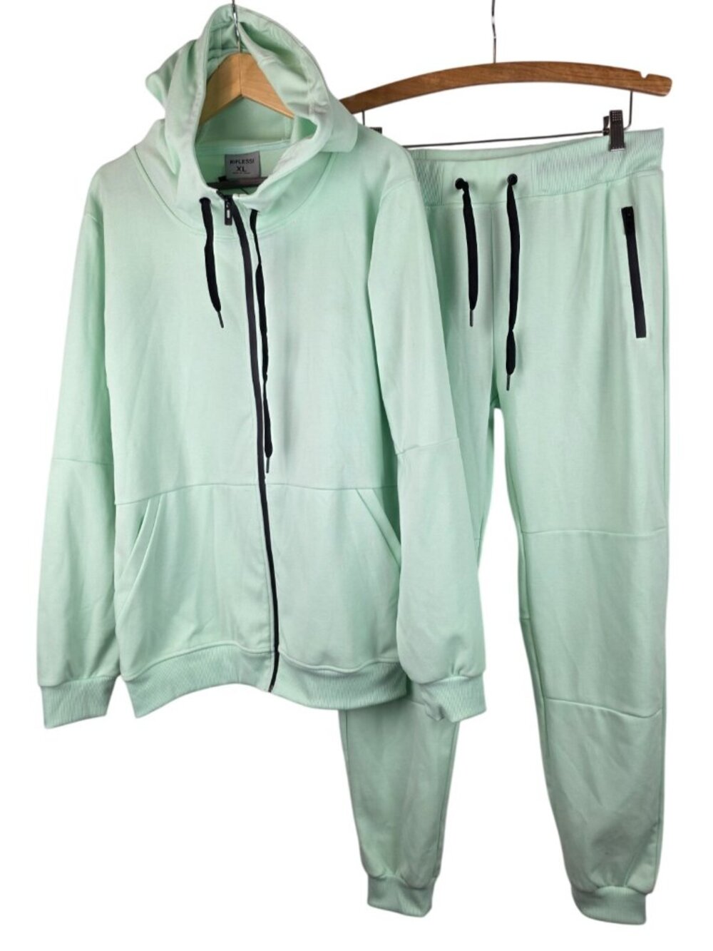 Riflessi Mens Hoodie & Jogger Pants XL Mint Green Jacket Sweatshirt Sweatsuit